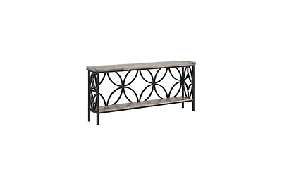 Slickblue 70.9" Industrial Console Table with 2 Tiers for Sofa