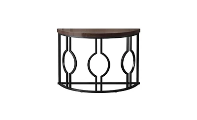 Slickblue 43" Industrial Half Moon Console Table for Entryway