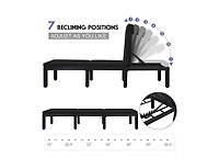 Boyel Living Patio Rattan Height Adjustable Lounge Chair with 2 Set of Cushion Cover
