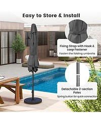 Sugift 7.5 ft Heavy Duty Outdoor Market Patio Umbrella with Push Button Tilt and Crank