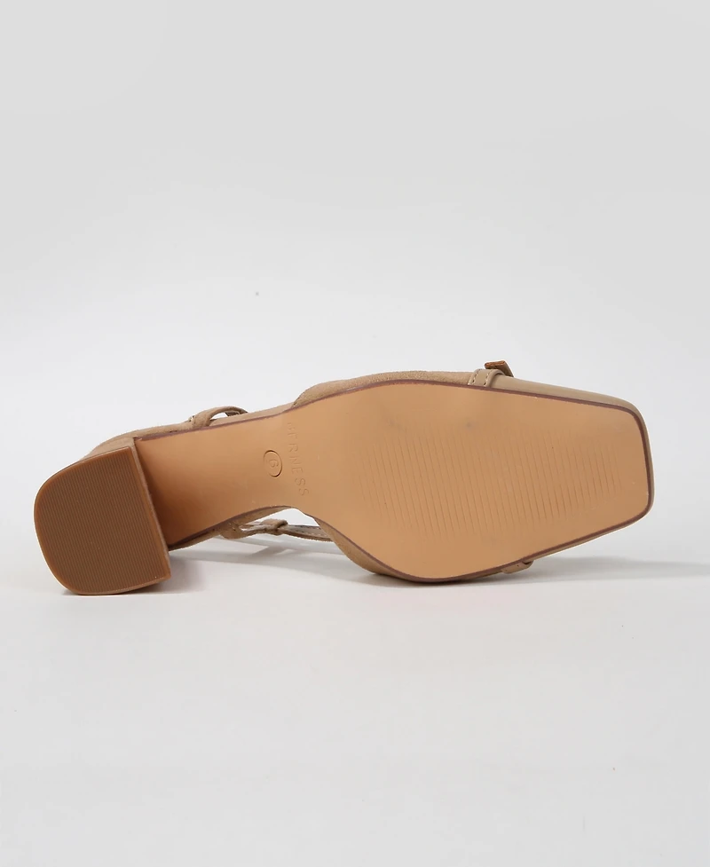 Berness Geena Toe Cap Slingback with Buckle Accent