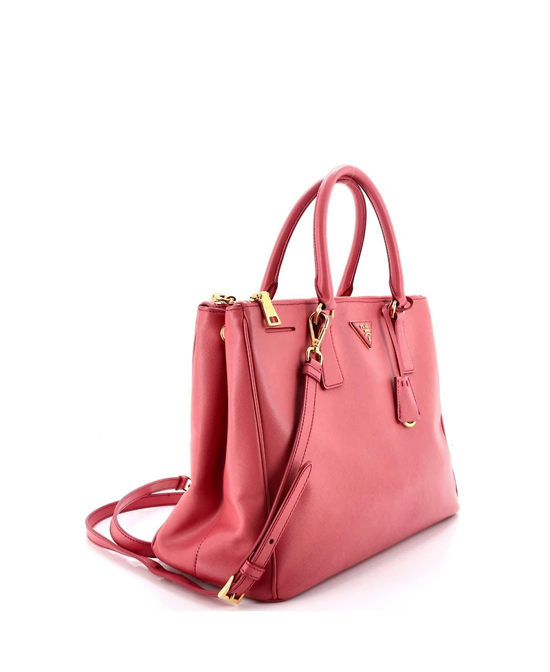 Pre-Owned Prada Large Galleria Double Zip Tote Saffiano Leather