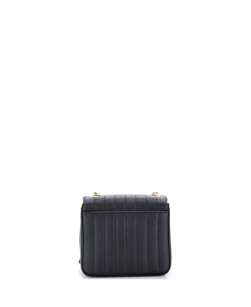 Pre-Owned Saint Laurent Medium Vicky Crossbody Bag Vertical Quilted Grainy Leather