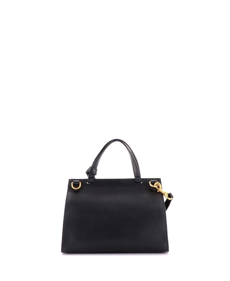 Pre-Owned Gucci Mini Gg Marmont Top Handle Bag Leather