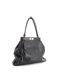 Pre-Owned Prada Large Frame Lock Tote Leather