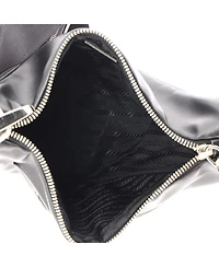 Pre-Owned Prada Small Triangle Logo Zip Crossbody Bag Leather