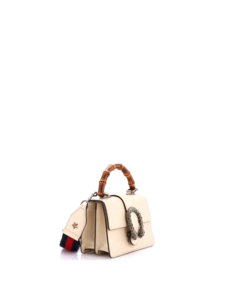 Pre-Owned Gucci Mini Dionysus Bamboo Top Handle Bag Leather