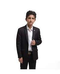 Elie Balleh Boys Black Slim Fit Sports Coat