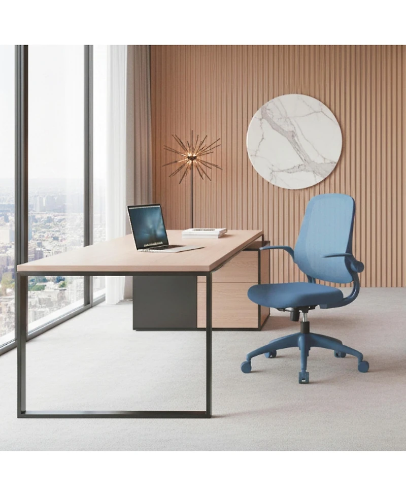 Boyel Living Mid-Back Ergonomic Mesh Office Chair with Flip-Up Armrests