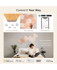 Nanoleaf Elements Smarter Kit Birchwood Hexagons