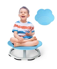 Sugift Kids Sensory Swivel Chair with 360 Degree Spin and Non-Slip Metal Base