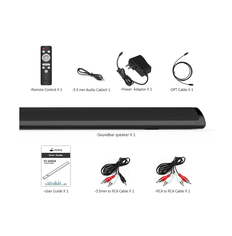 Cowin 4-Channel 30W 360-Degree Surround Sound Bluetooth Soundbar