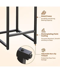 gaomon Set of 2 Bar Stools, Counter Height Bar Chairs with Backrest and Footrest, Faux Leather Modern Barstools for Kitchen Island and Home Bar