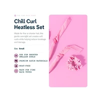 Gimme Beauty Chill Curl Heatless Styling Set Gentle and Breatable Hair Rods for Overnight Curls Fine Hair, 4 Count