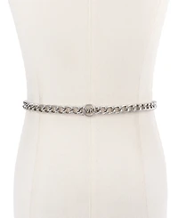 Michael Kors Women's Mk Logo Metal Chain Belt
