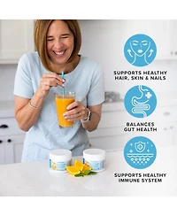 Vitauthority Colostrum Collagen Powder, Hydrolyzed Peptide, HydroPeach, Gut Health, Skin and Immune Support, Orange Cream Flavored, 25 Servings