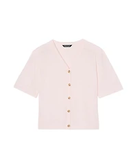 Whistles Women's Ella Cotton V-Neck Short-Sleeve Top