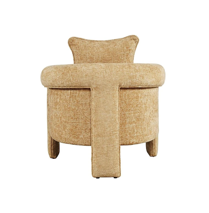 Jofran Adley Modern Upholstered Vintage Accent Armchair with Pillow