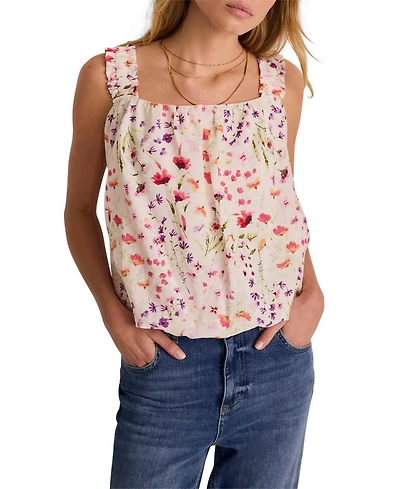 Mint Velvet Women's Sleeveless Square Neck Floral-Print Top