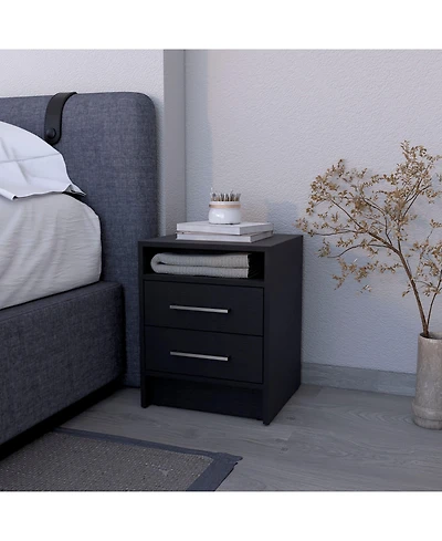 Fm Furniture Eastover Nightstand 2.0 in melamine with two drawers