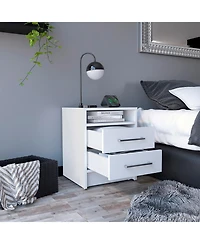 Flynama 2-Drawer Multi-purpose Nightstand