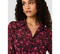 French Connection Women's Marina Aurora Floral Long-Sleeve Mini Dress