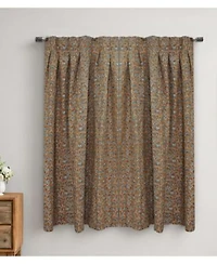 Fabdivine Handcrafted Boho Block Print Two Pleated Pure Linen Curtain
