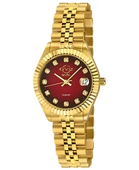 GV2 Women's Naples Swiss Quartz Ip Stainless Steel Bracelet Diamond Watch