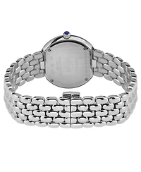 GV3 Women's Arezzo Swiss Quartz Silver Stainless Steel Bracelet Diamond Watch