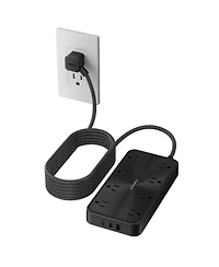 Tessan 11-in-1 Power Strip, 8 Ac Outlets + 3 Usb Ports, 20W Usb-c, 1050J Surge Protection, 6 ft Cord for Home and Office