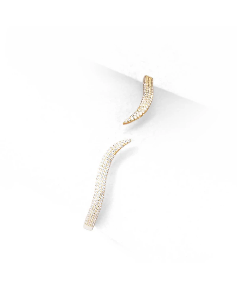 The Lovery Cz Wave Bangle 14K Gold-Plated Sterling Silver