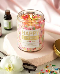 Lovery Birthday Candle Gift Set, 7oz Scented Decorated Happy Birthday Candles