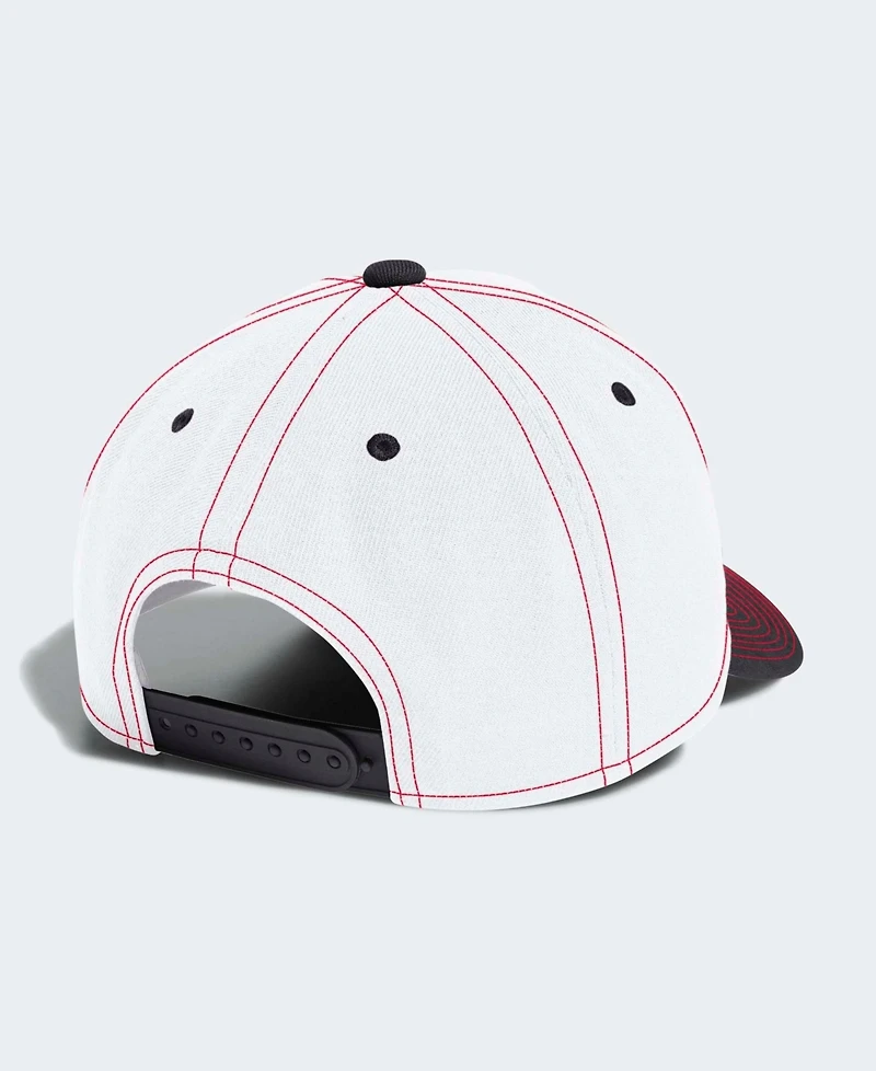 Men's and Women's adidas White/Black Texas Tech Red Raiders 2026 Sideline A-Frame Adjustable Hat