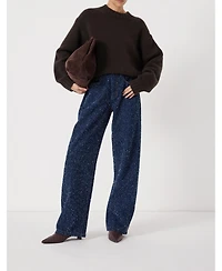 Hush Women's Saskia Textured Straight-Leg Jeans