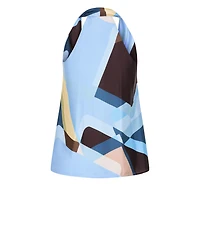 City Chic Plus Chloe Abstract Print Cowl Neck Top