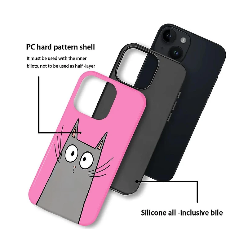 Lisen 2-Layer Anti-Slip Phone Case Compatible with Apple iPhone 14