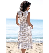 Lascana Women's Floral A-Line Sleeveless Dress
