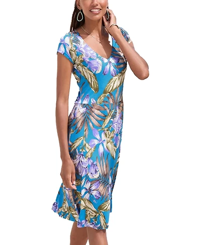Lascana Women's Pattern V-Neck Dress
