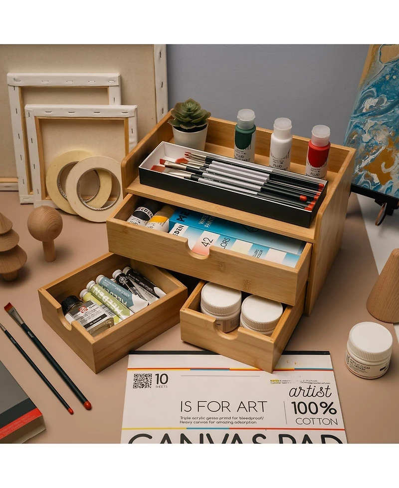 Danrong Desktop Storage Box Multi Purpose Space Saving Organization For Home Office