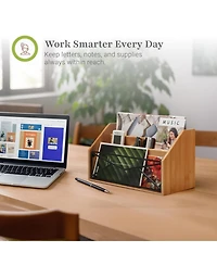 Danrong Ready to Use Desktop Mail File Organizer for Home Office Countertops
