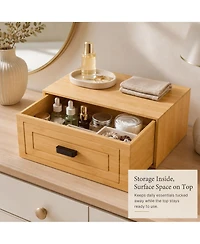 Danrong Stackable Single Drawer Organizer For Desk Entryway Coffee Station Vanity Bathroom Counter