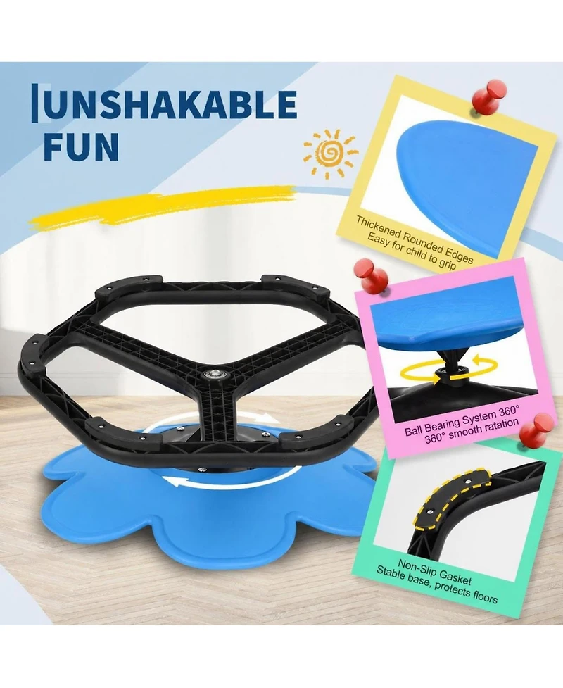 homfan Sensory Swivel Chair, Non-Slip Spinning Seat for Autism, Adhd, Sensory Needs, Boosts Balance and Coordination