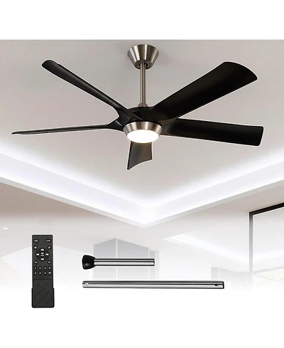 Tribesigns 52" Modern Ceiling Fan with Light Remote Control, Dimmable Led Reversible Fan Light