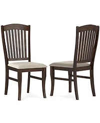 Gymax Dining Chairs Set of 2 With Faux Leather Upholstered Seat Rubber Wood Frame