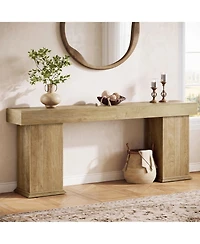 Tribesigns 78.74" Light Oak Console Table, Entryway Sofa Table