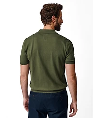 Aubin Men's Manor Textured Button Through Polo