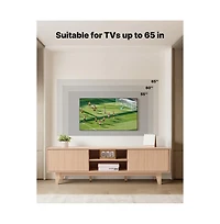 Slickblue Tv Media Console Table for TVs up to 59 Inch with Adjustable Open Shelves and Sliding Door