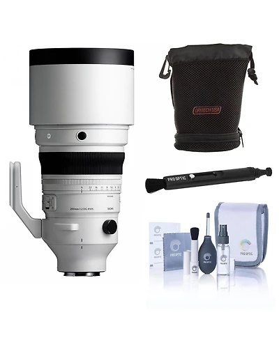 Sigma 200mm f/2 Dg Os Sports Lens for Sony E, Bundle with Filter Pouch, Lens Cleaner and Cleaning Kit