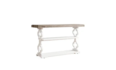 Slickblue Farmhouse Console Table with Storage Shelves for Entryway