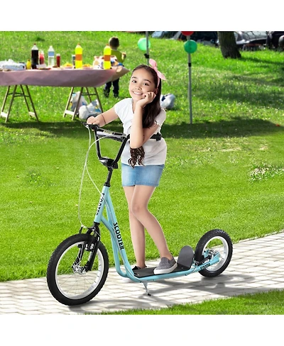 Sevorley Kids Kick Scooter with All-Terrain Tires and Adjustable Handlebar, Ages 3+